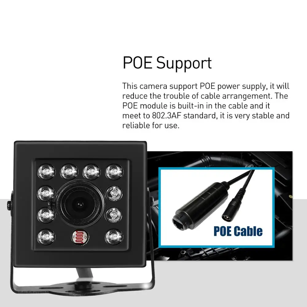 IP камера POE HD 1080P 10 светодиодов ИК 2 МП ONVIF ночное видение|poe hd|1080p ip cameraip camera |