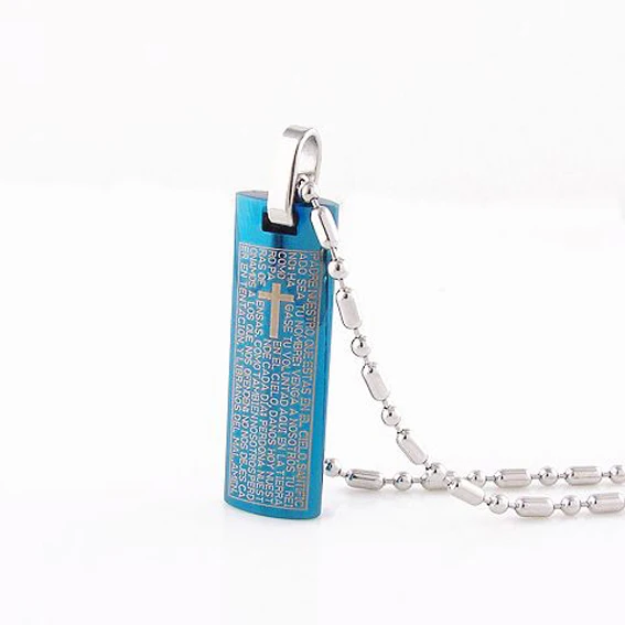 Мужское ожерелье с подвеской из титанового Креста | Украшения и аксессуары