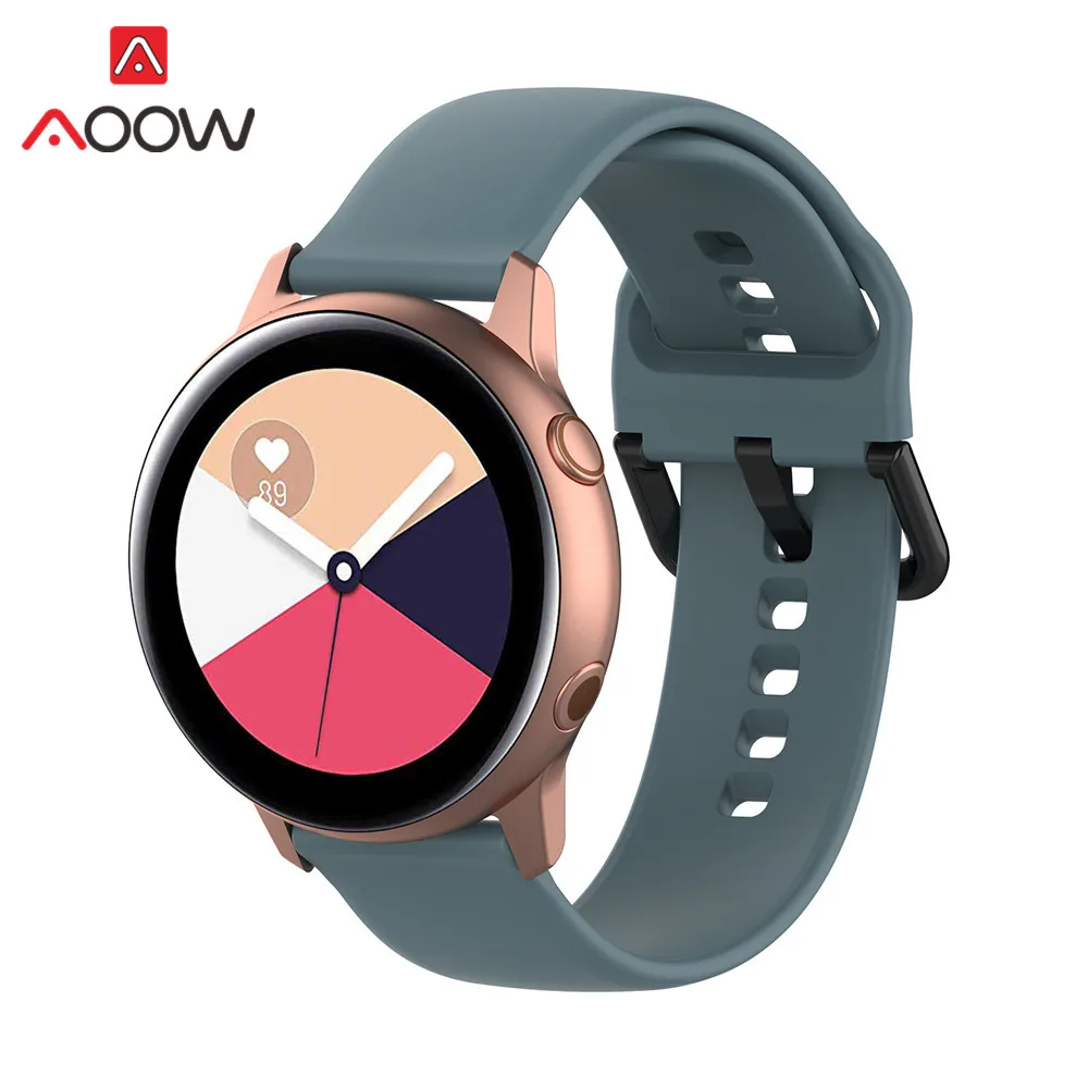 Ремешок силиконовый для Samsung Galaxy Watch Active 42 мм быстросъемный браслет Huami Amazfit bip Garmin