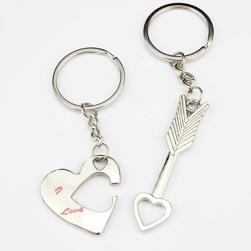 Новинка 1 пара брелоков из серебряного сплава с бантом в виде стрелы брелоки для