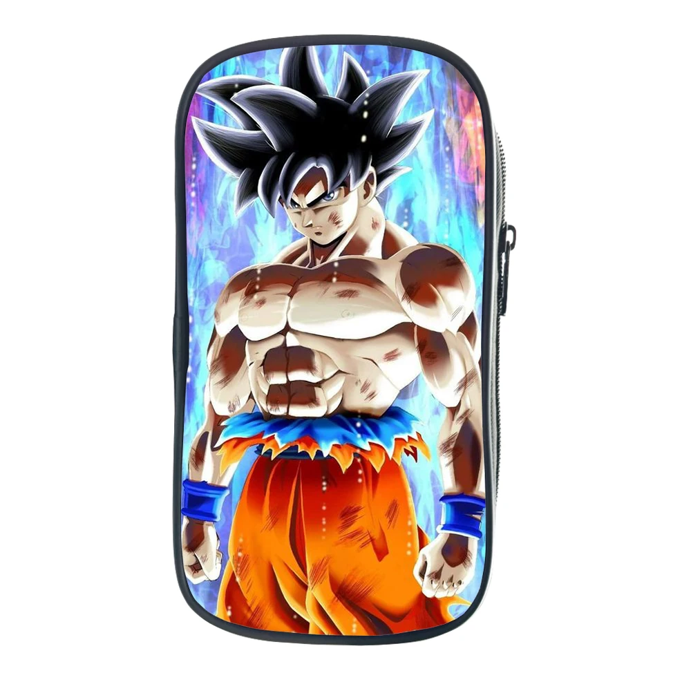 Двухслойный чехол-карандаш Dragon Ball Z Goku для мальчиков и девочек, школьный чехол, сумка для канцелярских принадлежностей, Детская милая сумочка для ручек, подарок для детей