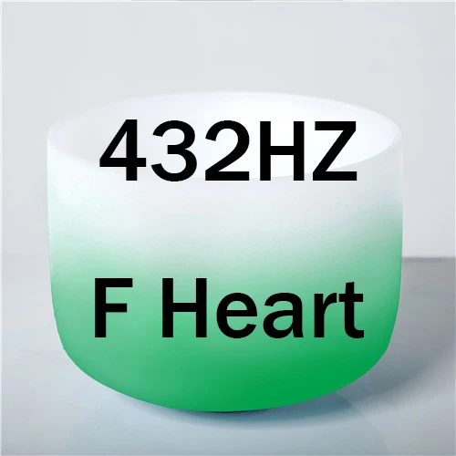 8F432 heart Chakra 2019NEW 8 дюймов Половина цвет третий глаз Корона корень крестцово солнечное сердце горло матовый кристалл кварца Поющая чаша - Цвет: 8F432 heart Chakra