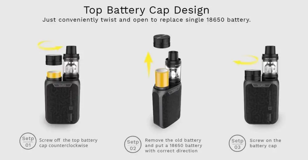 Набор электронных сигарет Vaporesso Swag 18650 TC коробка мод с 3,5 мл NRG Vape Танк GT Core испаритель Набор для начинающих VS Voopoo Drag