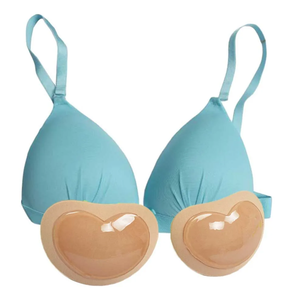 1 Pair Women Silicone Breast Adhesive Bra Invisible Heart Magic Pad Super Thick Underwear Women's Intimates#279566 | Женская одежда