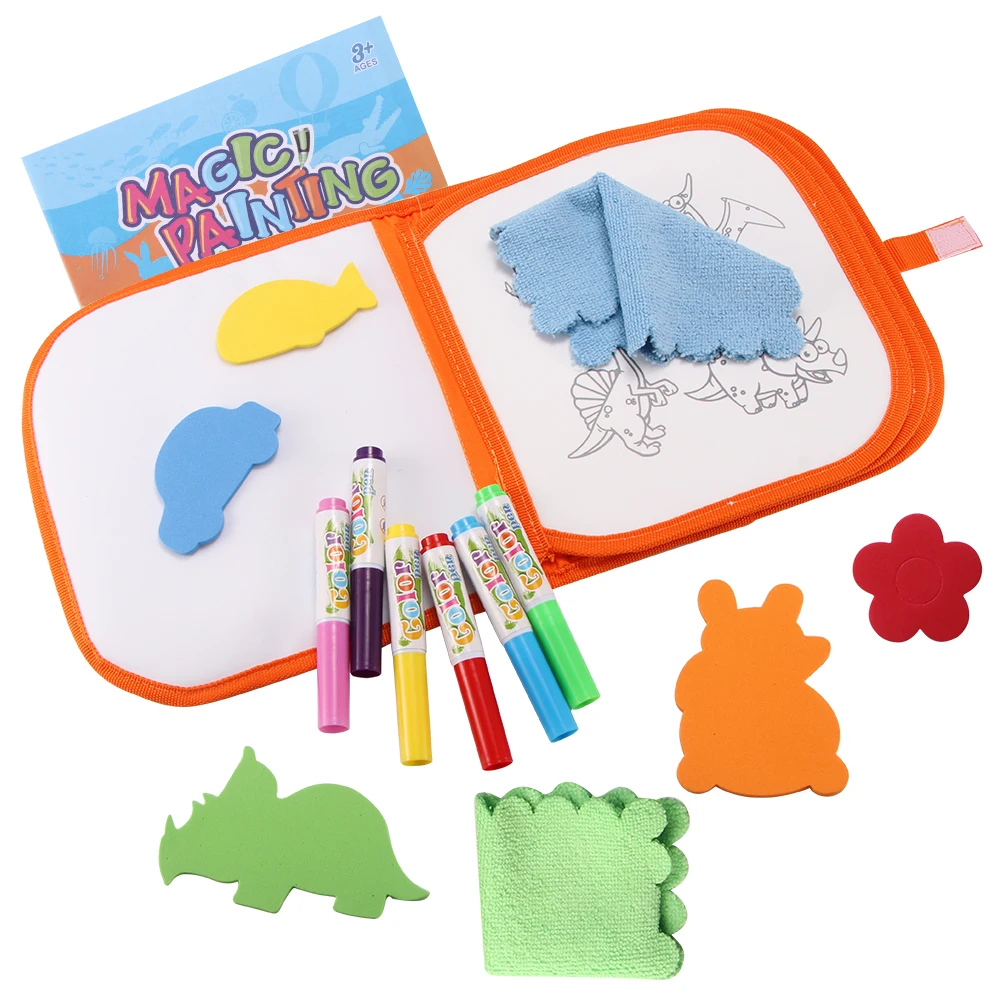Многоразовая книга для рисования детей волшебная водяная раскраска альбом