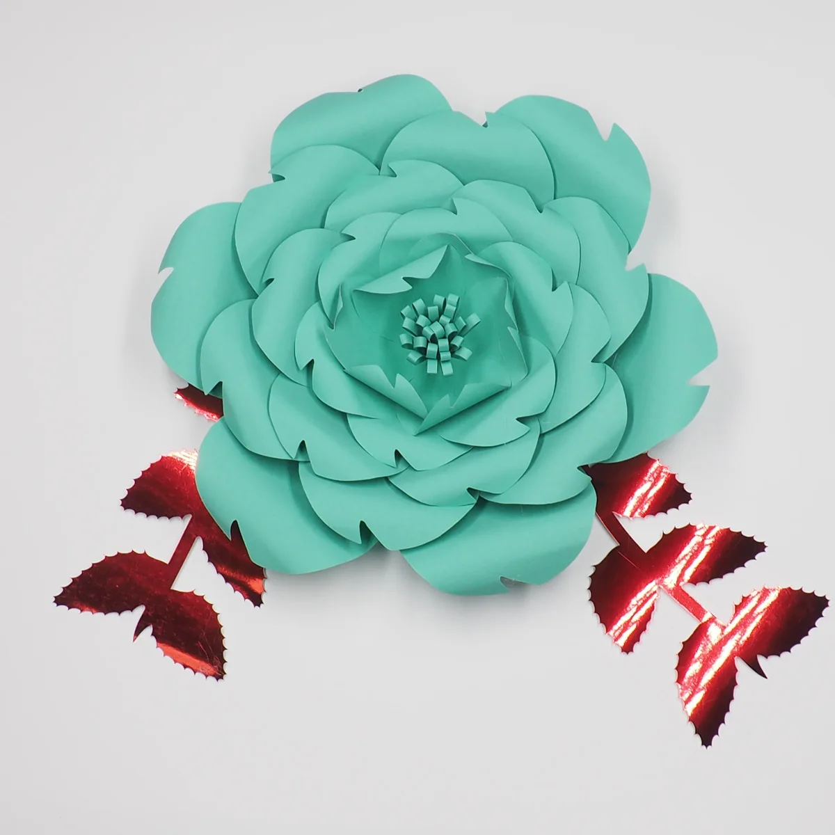 1 шт. цветок + 2 листья гигантские Свадебные Бумажные цветы фон для фотосъемки