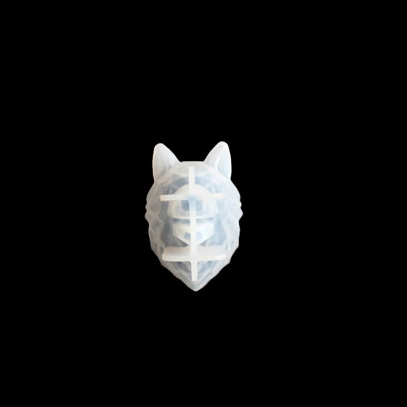 5-wolf Прозрачный Единорог силиконовые формы для эпоксидной смолы геометрическая форма медведя кролика животное Ароматерапия Свеча форма украшения инструмент - Цвет: 5-wolf