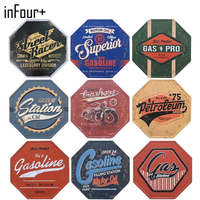 [InFour +] новая шестиугольная вывеска для гаража металлические знаки домашний