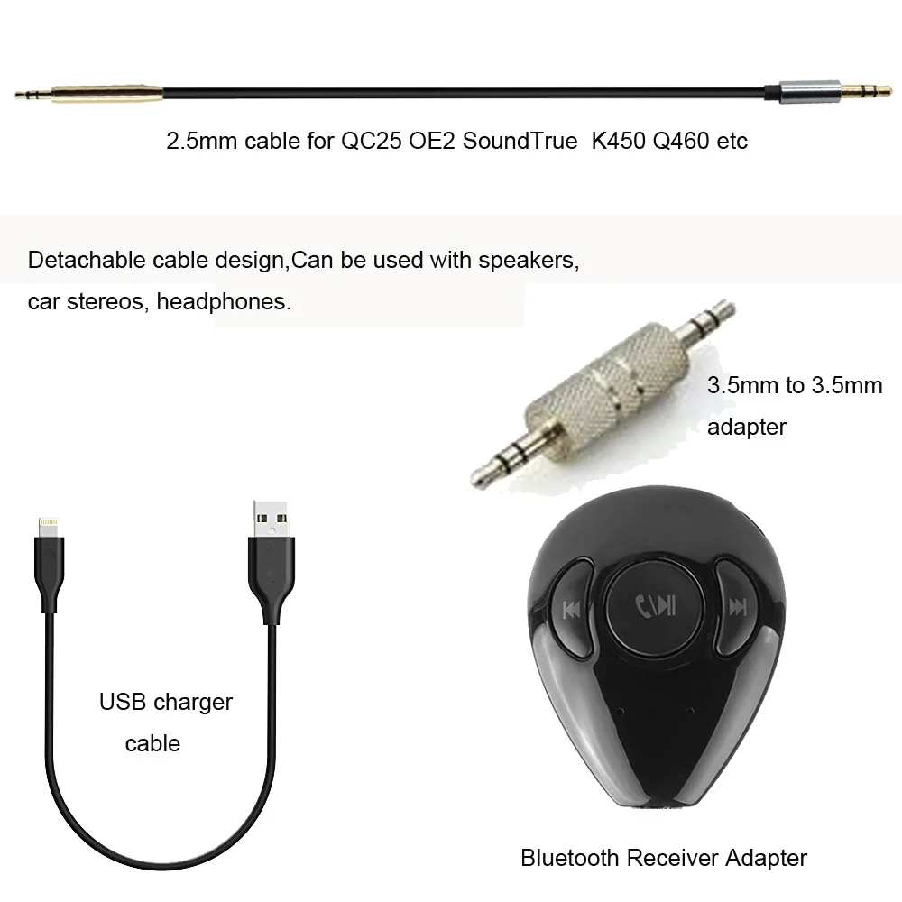 Poyatu Bluetooth адаптер приемник для Sennheiser HD598 HD558 HD518 наушники беспроводной кабель