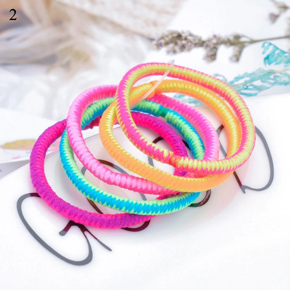 5 шт./лот аксессуары для волос девочек эластичные резинки милый головной убор с