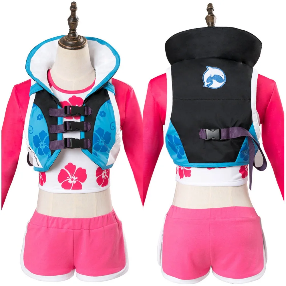 Костюм для косплея OW Cosplay D.VA DVA Hana Song костюм девочек Waveracer Skin наряд костюмы на