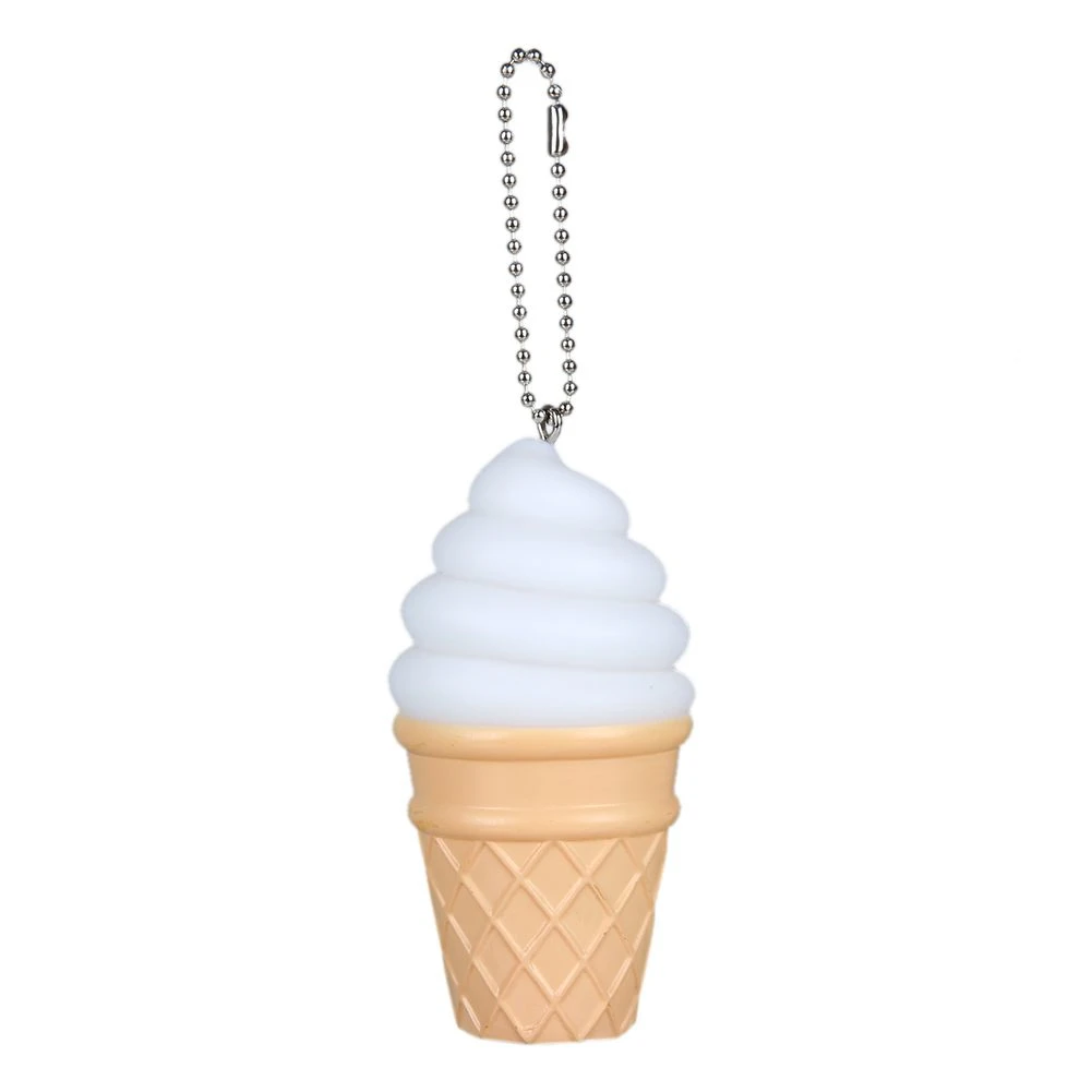 White Новинка мороженое Shaped светодиодный ночной Светильник Настольный светильник светодиодный ночник для детей Спальня Украшения Ключ Брелок на цепочке лампа Декор - Испускаемый цвет: White