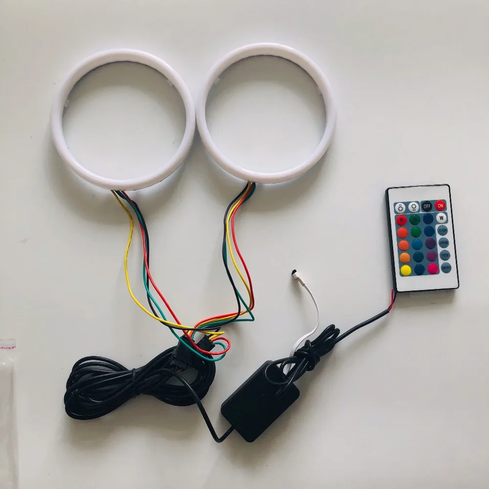 2 шт. RGB Универсальный Автомобильный led Ангельские Глазки хлопковый свет halo Кольцо