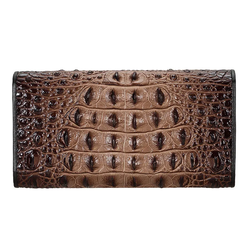 Женский Длинный Кожаный клатч модный кошелек из крокодиловой кожи с узором