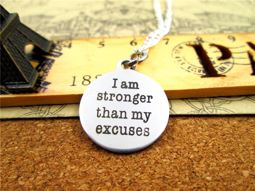 3 шт./лот модное ожерелье из нержавеющей стали я сильнее чем моя причина с