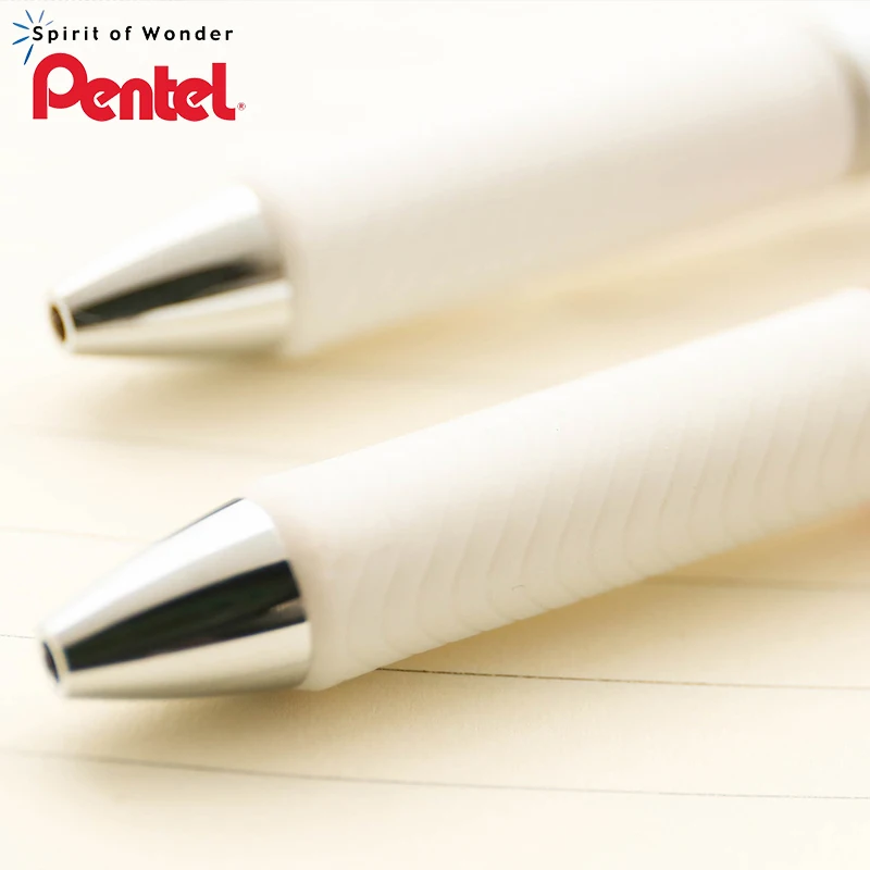 Гелевая ручка с игольчатым наконечником Pentel Energy Gel-0,5 мм, белый корпус, красный/синий/черный, 6 шт./лот, принадлежности для отжима