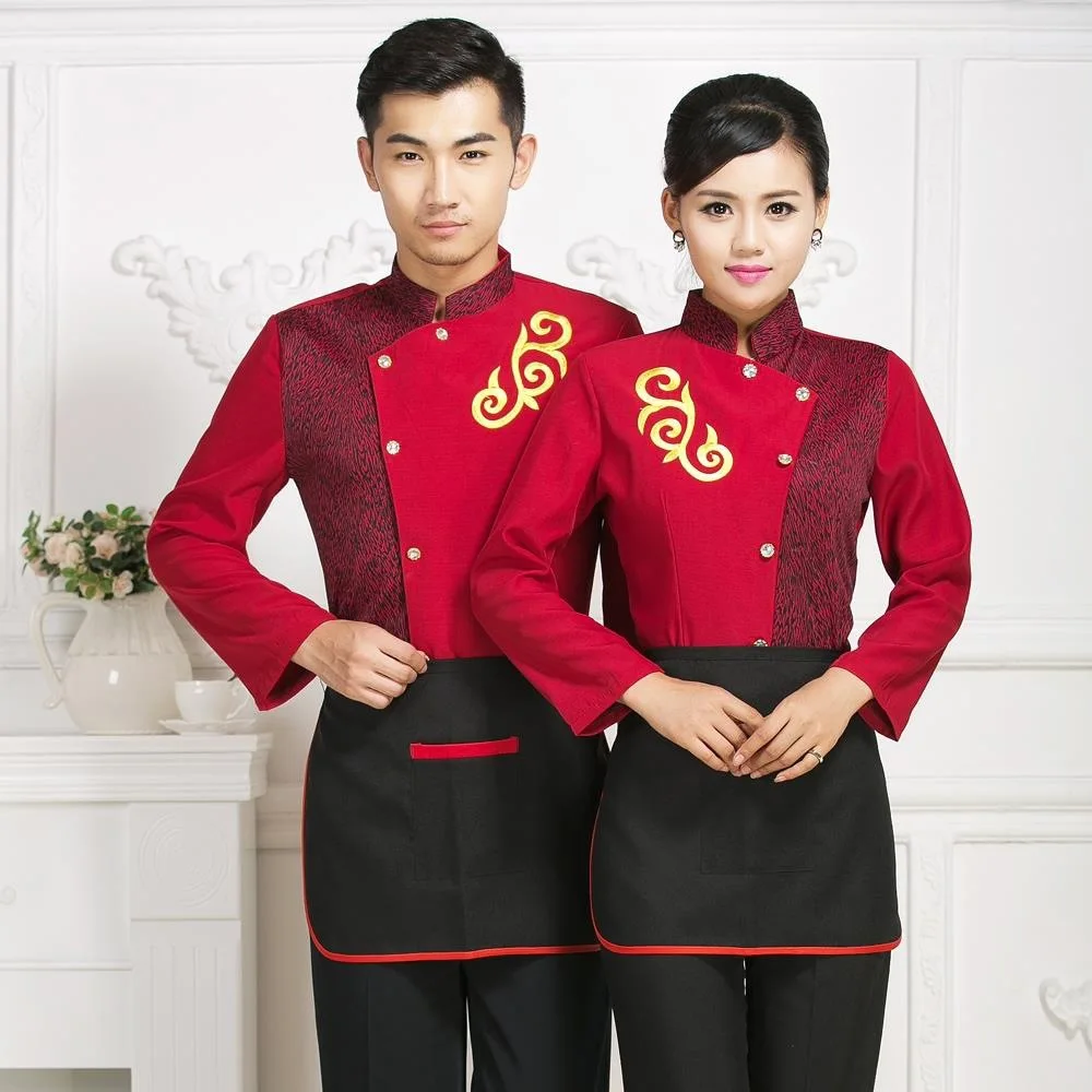 Куртка для официанта с длинным рукавом на осень/зиму|waiters jacket|food servicechef overalls |