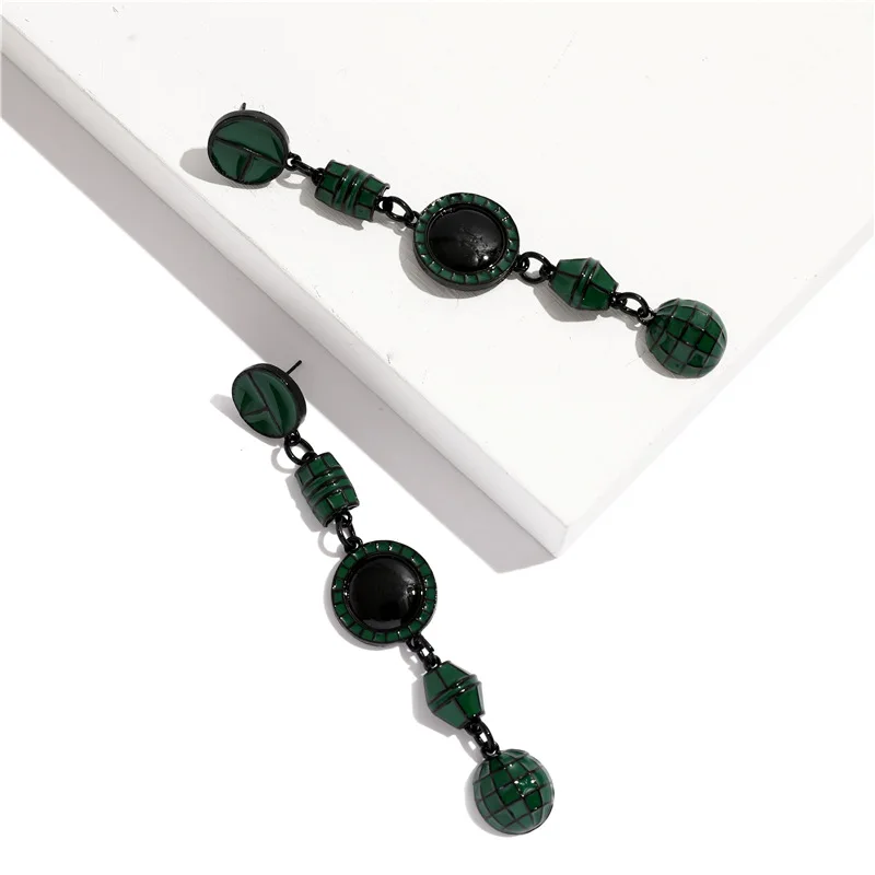 Женские серьги подвески ZA круглые в богемном стиле винтажные украшения для