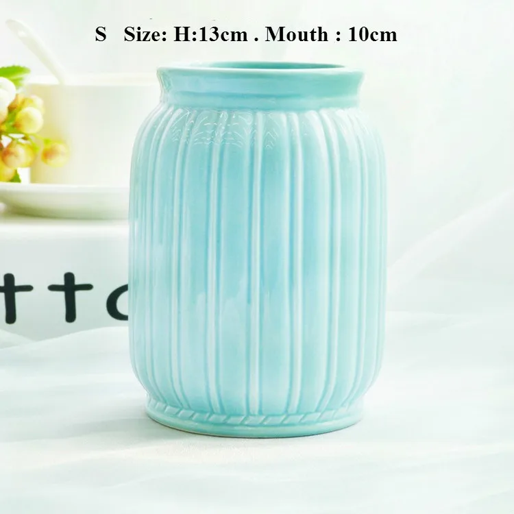 Белая керамическая ваза современная керамика Цветочная для свадьбы декор