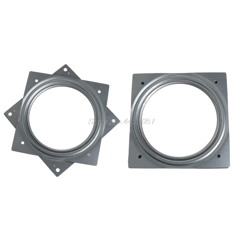 Square Bearing Swivel Plate Lazy Susan Turntable 3"/4"/6" TV Rack Desk Tool