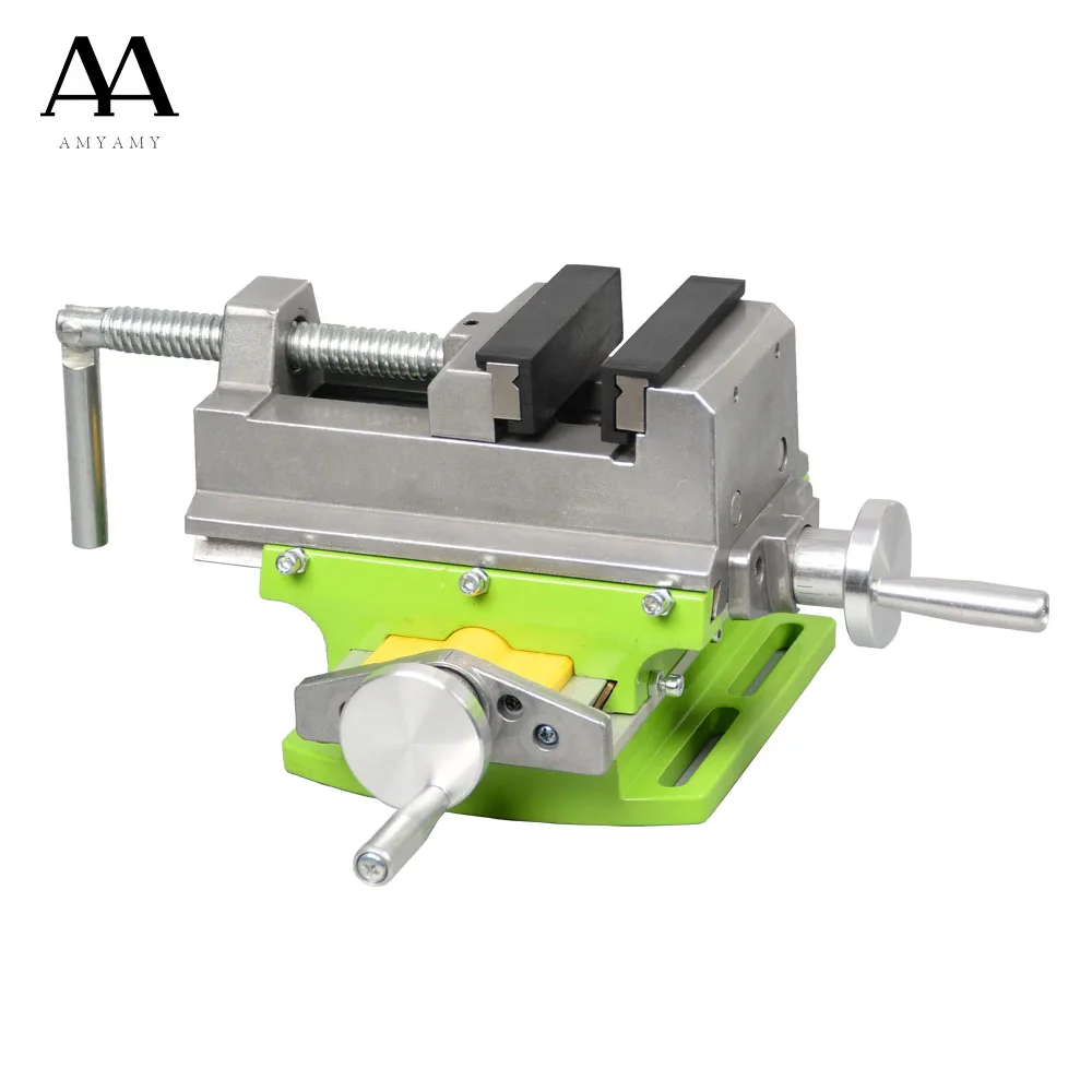 AMYAMY Cross Slide Vise Vice table Compound table Worktable Bench alunimun alloy body For Milling drilling