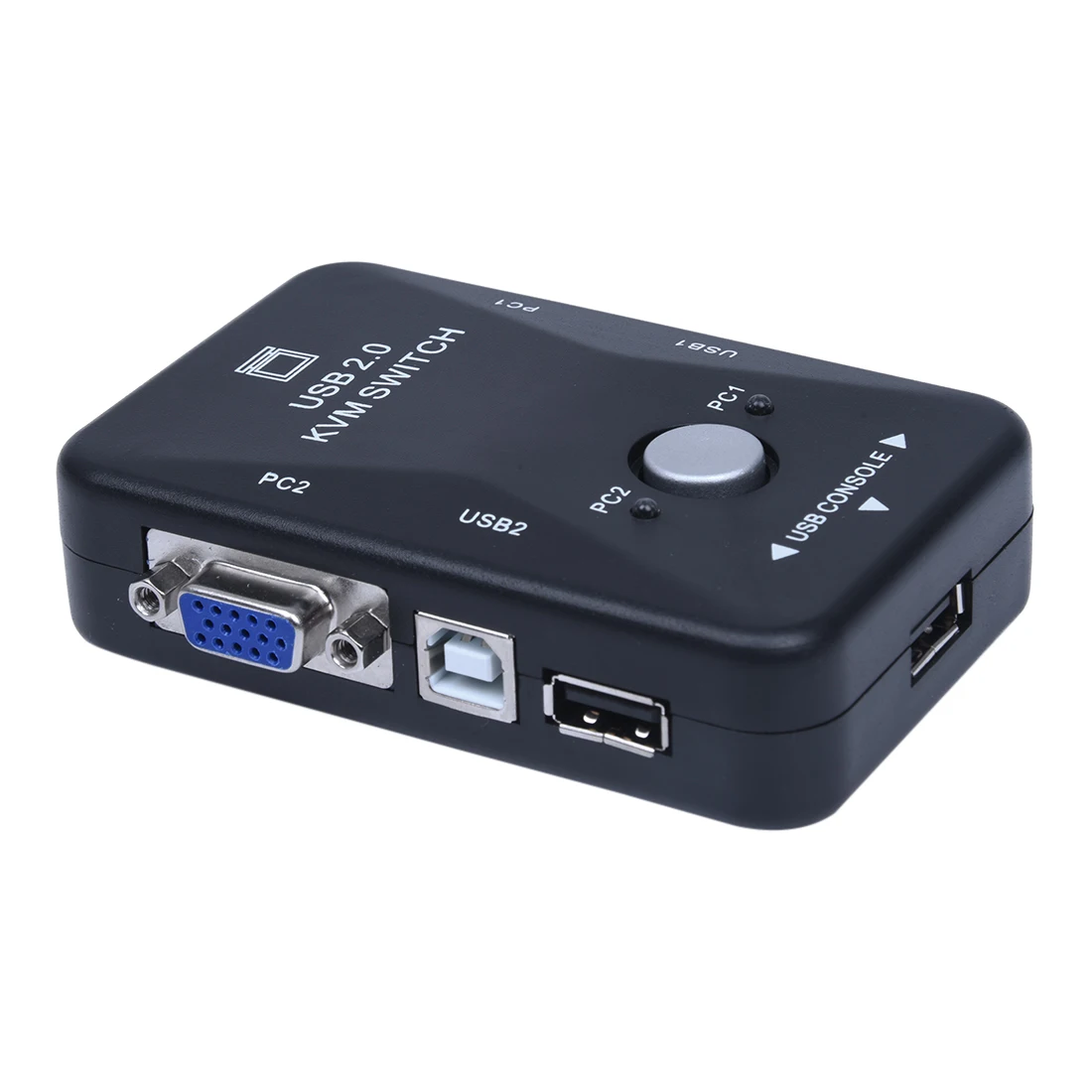 Все в одном мини 2 порта KVM ручной переключатель Box адаптер w USB