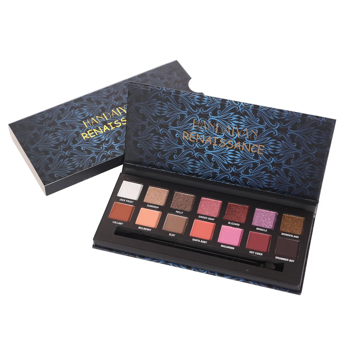 Ренессанс тени для век Палитра матовые Smoky Eyes выпечки порошок кисти прессованные
