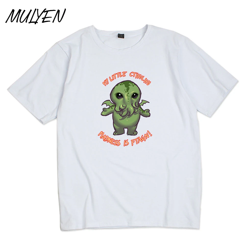 MULYEN My Little Cthulhu дизайнерская футболка с принтом мужская летняя хлопок короткий