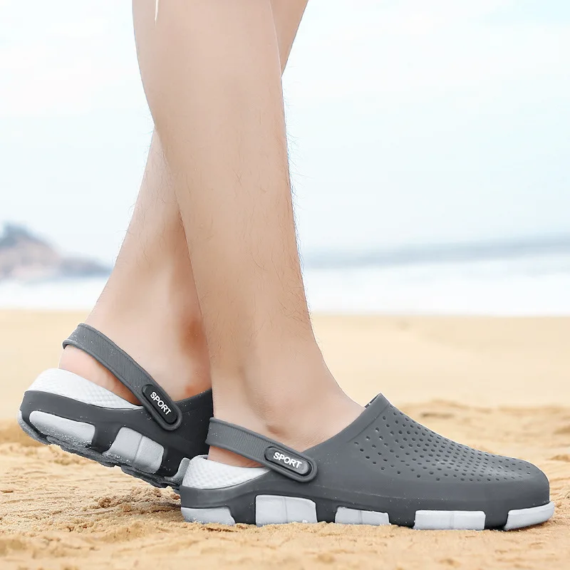 Летние дышащие мужские сандалии Повседневная обувь из мягкой кожи удобные