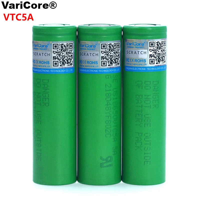 Литиевая батарея VariCore VTC5A, 2600 мАч, 18650, 30 А, разряд для электронных сигарет US18650VTC5