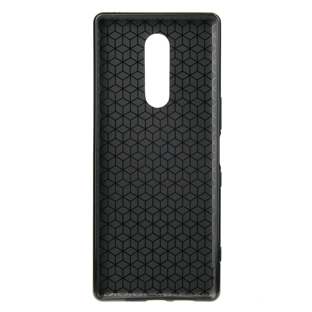 For Sony Xperia 1 Case Slim Carbon Fiber Texture TPU Silicone Shell Soft Flexible Mobile Phone Protective Back Cover |