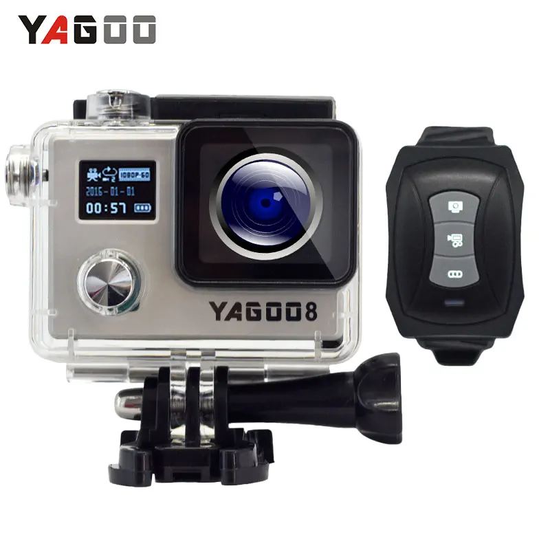 Yagoo8 двойной экран 2.0 &quotЖК дисплей 4 К действие Камера Wi Fi Full HD 1080 P 24fps мини шлем Go Cam