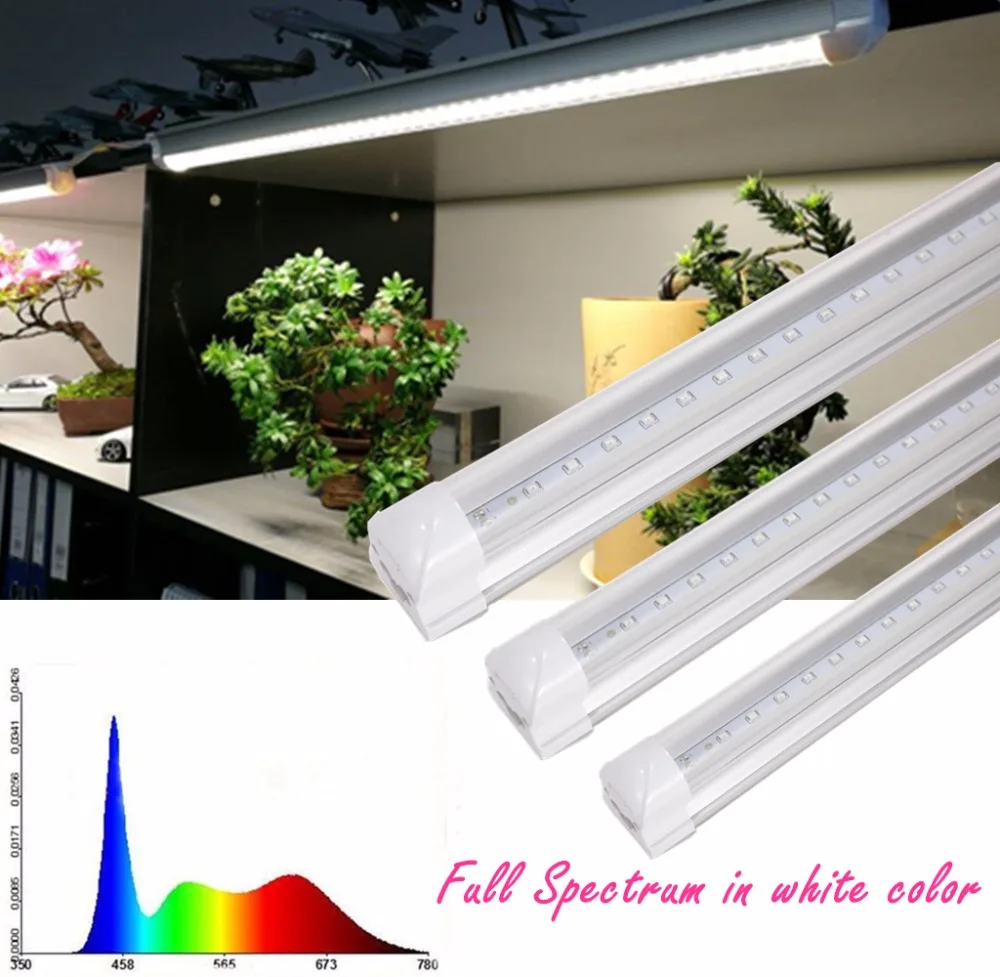 T8 White Color Full Secptrum LED Growth Light Bar Indoor Plant Pack of 4 | Growing Lamps