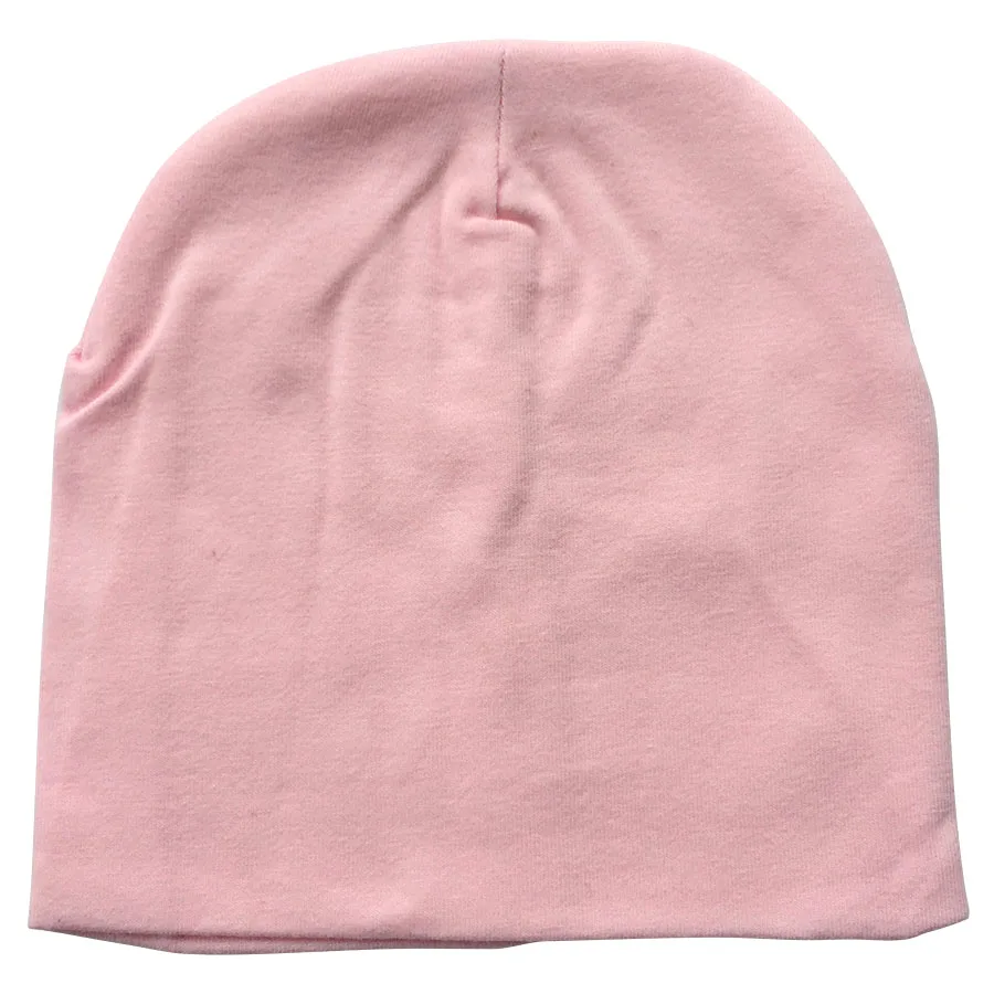 light pink Хлопковые носки для новорожденных шляпа для девочек и мальчиков Кепки новорожденных 0-2Years Дети шапочка Карамельный цвет белый черный хлопок Повседневное ночь Кепки детей Кепки - Цвет: light pink