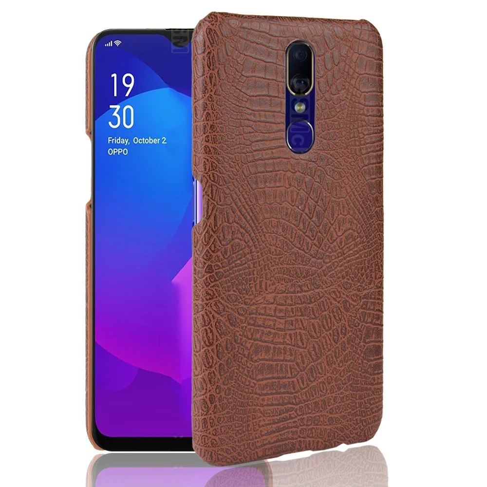 Крокодилья кожа змеи кожаный чехол для OPPO F11 F9 A1K A5S AX5S крышки Чехлы телефона с