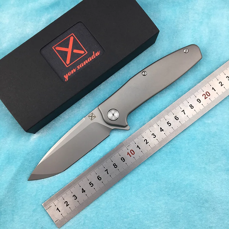 LEMIFSHE X-750 складной нож шарикоподшипник VG-10 лезвие титановая ручка Кемпинг Охота Открытый Карманный фрукты Ножи EDC инструмент