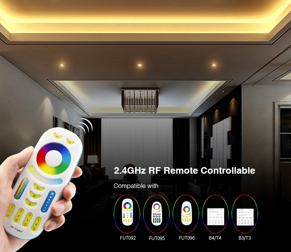 Mi Light RGB+ CCT FUT035 FUT036 FUT037 FUT038 FUT039 2,4G RF беспроводной Одноцветный диммер CCT RGB RGBW контроллер светодиодной ленты