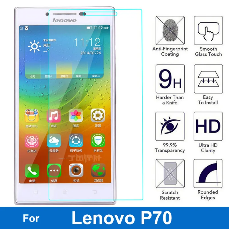 Защитная пленка для экрана из закаленного стекла Lenovo P70 P 70 0 26 мм 9H на P70-T Dual Sim TD-LTE