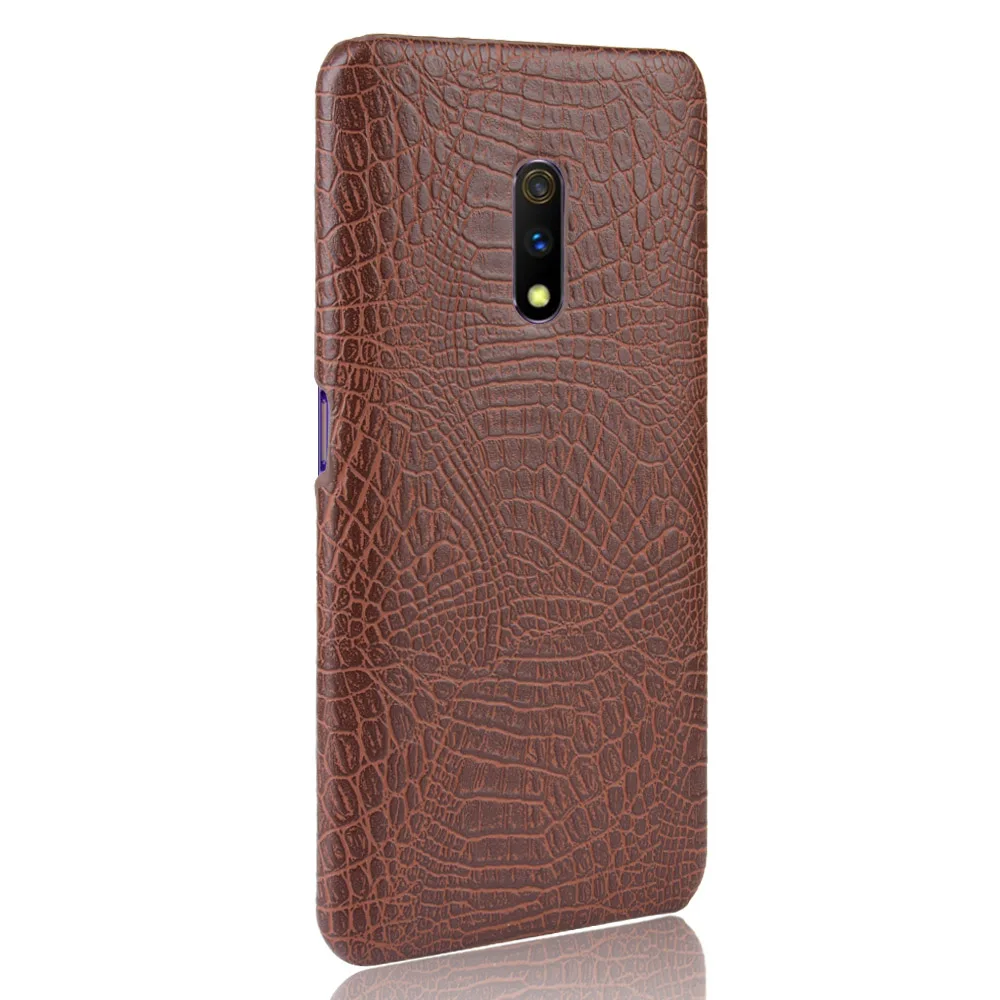 Жесткий чехол для телефона из искусственной кожи крокодила Oppo Realme X lite K3
