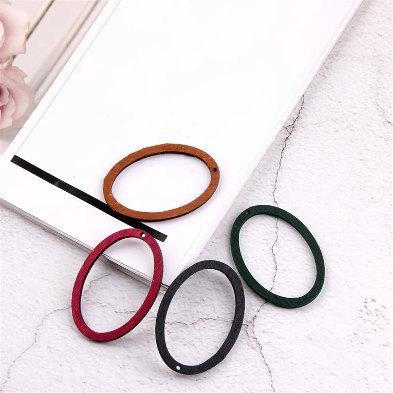 20 шт. деревянные соединители овальной формы сделай сам серьги подвески поделки