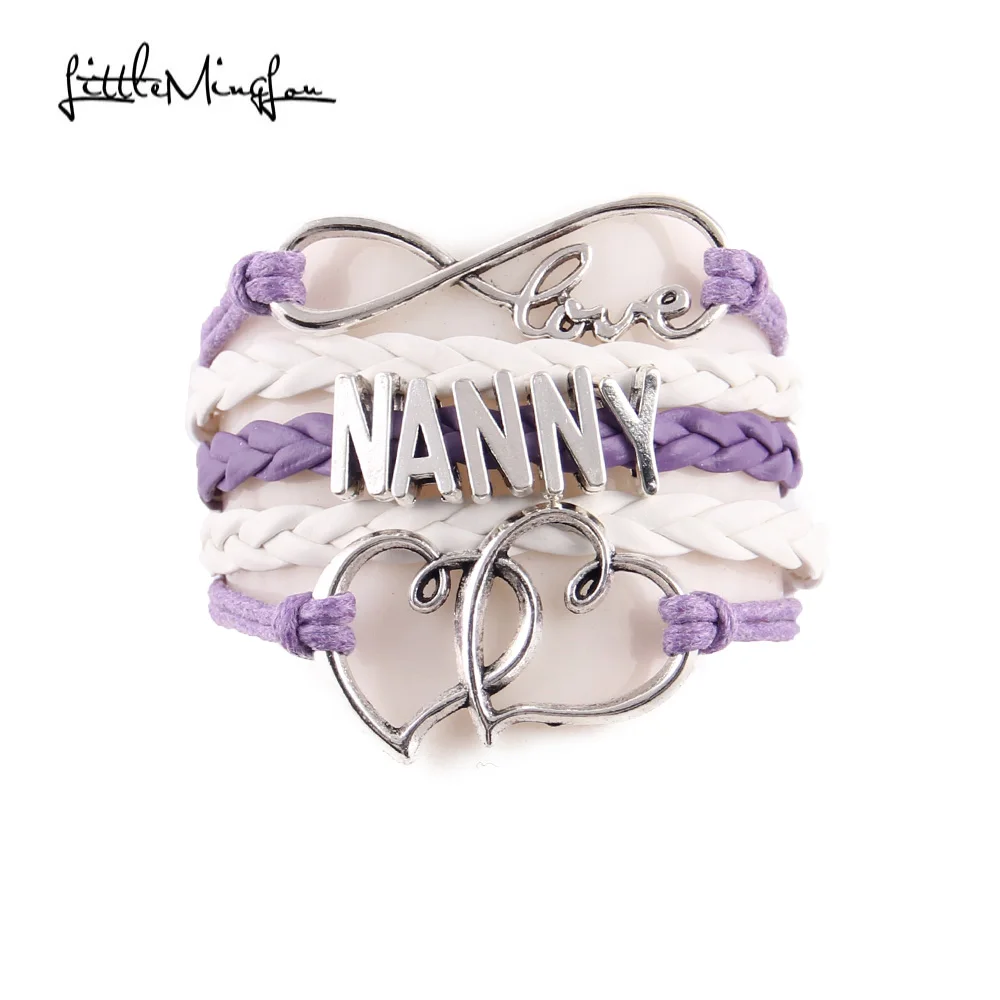 Браслет с сердечком маленький MingLou Infinity love nanny браслет кожаной обмоткой женский