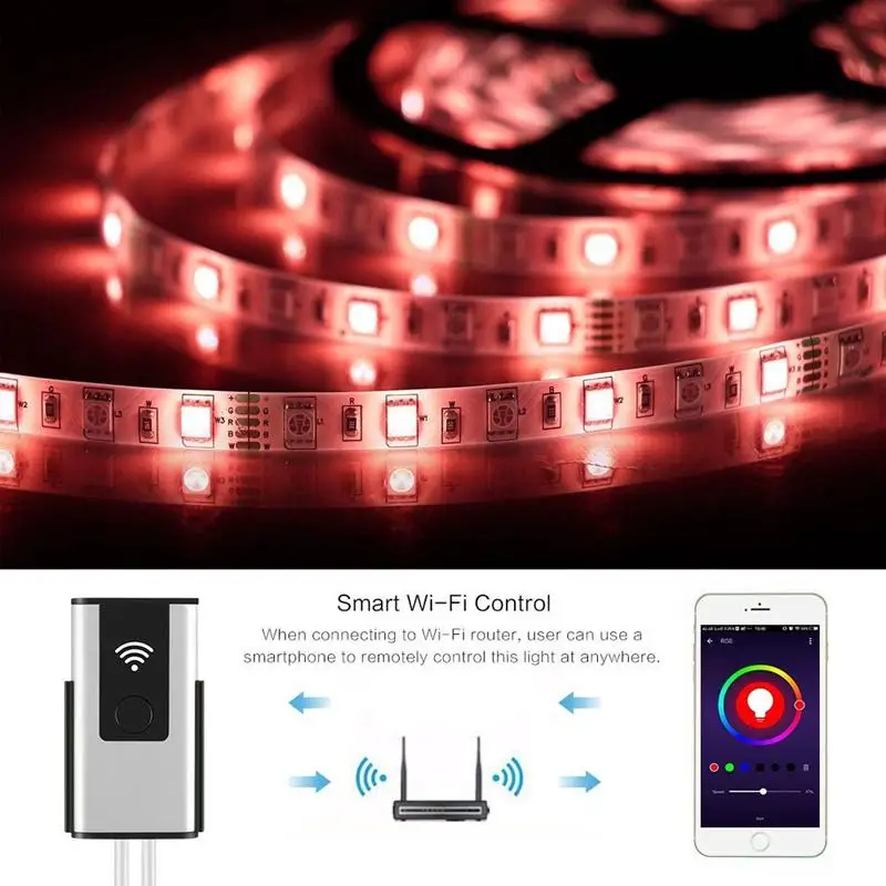 Smart Home Automation Wireless Wifi Remote Controller RGB LED Strip Control Light Switch For Iphone Android Supports Alexa | Электроника