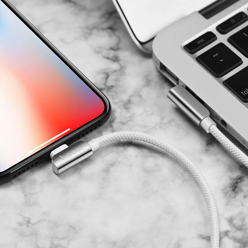 USB-кабель HOCO 90 градусов для iPhone 8 11 Pro X XR XS Max | Мобильные телефоны и аксессуары