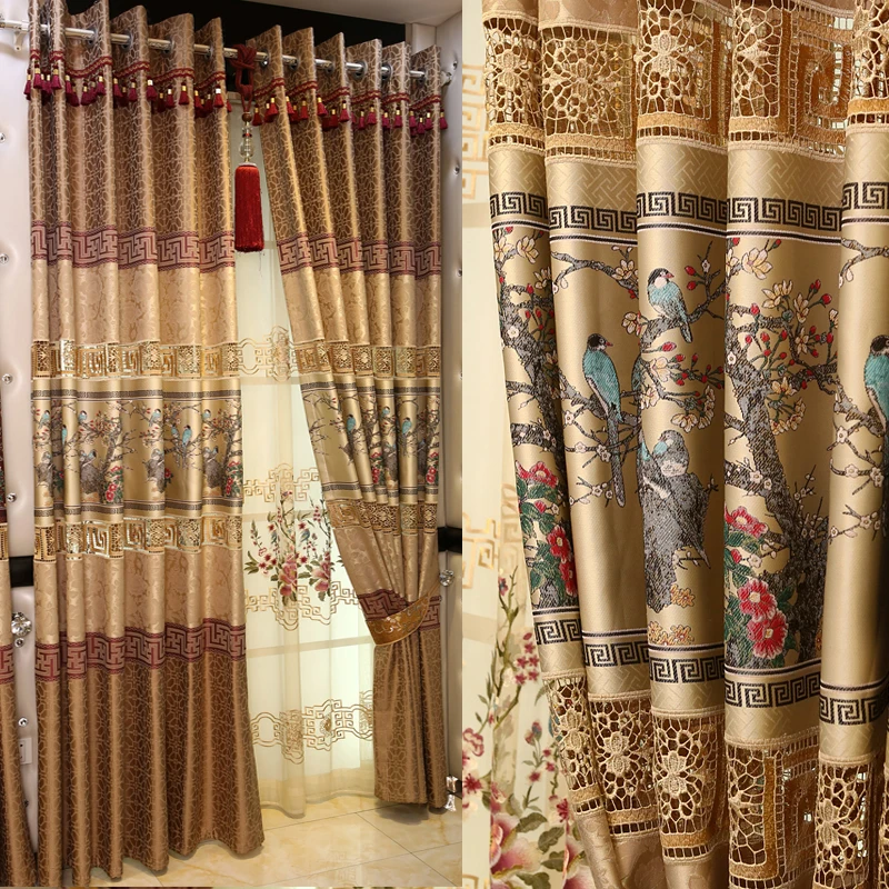 Занавески на заказ высококачественные античные китайские занавески в гостиную с