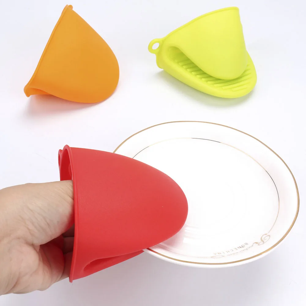 1 шт. термостойкие зажимы анти-ожогов утепленные перчатки для кухонных гаджетов