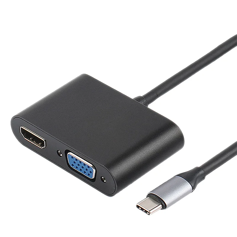USB C к HDMI 4K VGA адаптер 3 1 type видео конвертеры для 2017 Новый Pro/Chromebook P|Адаптеры Type-C| |
