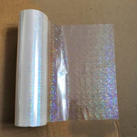 holographic foil transparent broken flowers pattern stamping foil hot press on paper or plastic transfer film