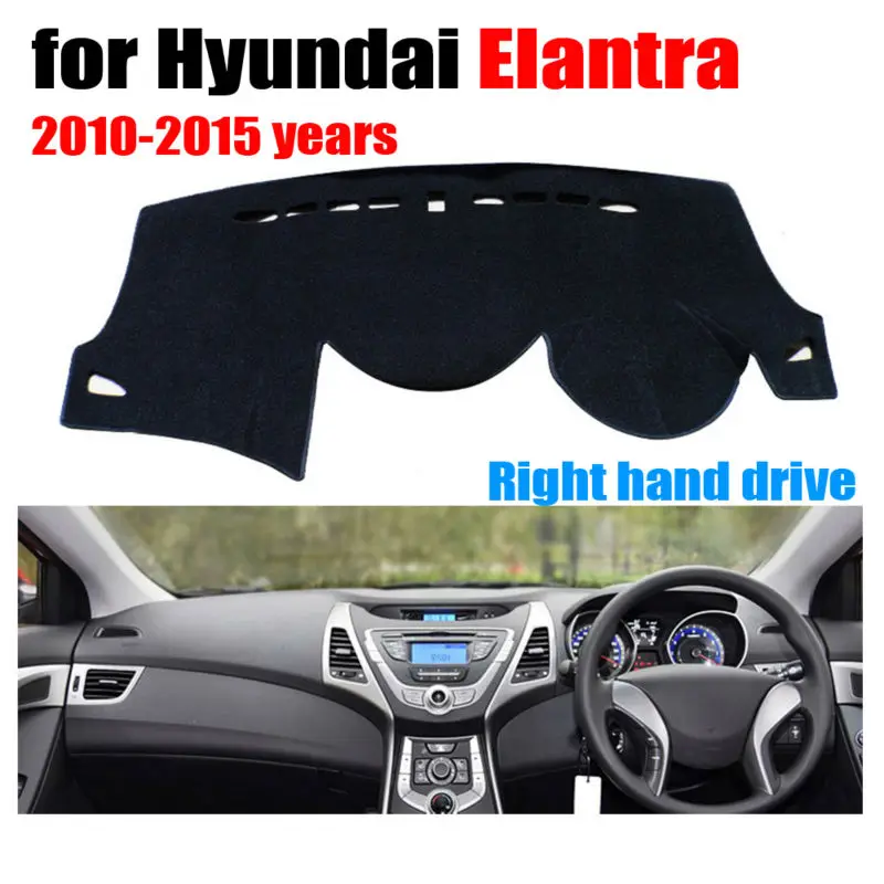 

RKCA крышка приборной панели автомобиля коврик для Hyundai Elantra 2010-2015 лет правый руль dashmat pad Даш крышка авто аксессуары