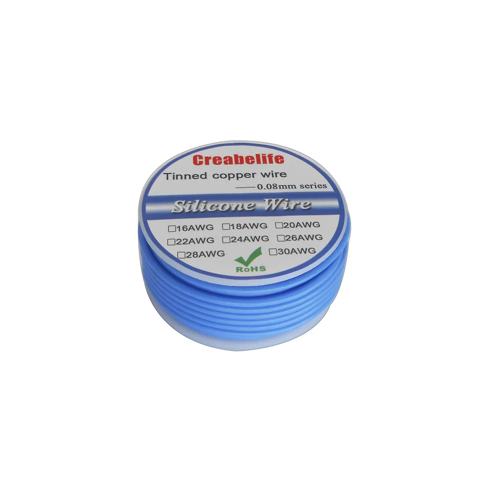 blue 10m 10 м 16 AWG гибкий силиконовый провод RC кабель OD 3,0 мм линия 6 цветов на выбор с катушкой луженая медная проволока Электрический провод - Цвет: blue 10m