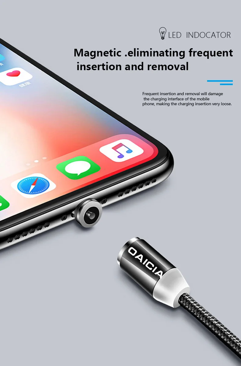 Магнитный кабель Micro USB для iPhone samsung oneplus 6t type-c, быстрая зарядка, магнитное зарядное устройство, usb type C, кабели для мобильных телефонов